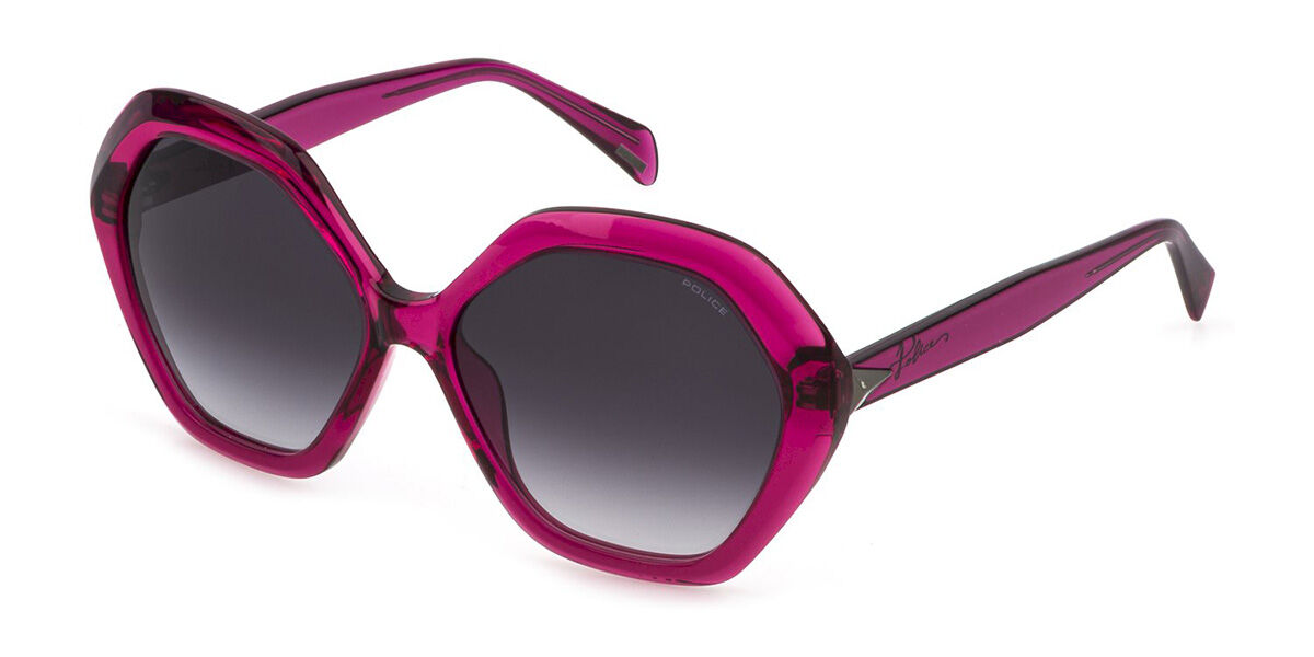 Police SPLD29 01BV, Pink frame, Gradient Grey lenses