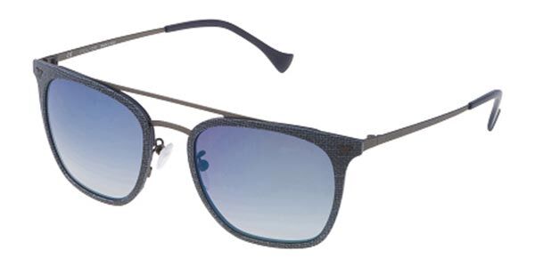 Police SPL152N AG2B, Grey frame, Blue lenses