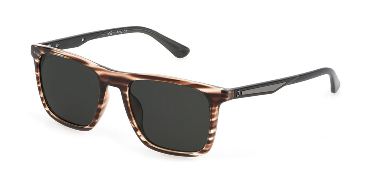 Police SPLF17E 9N3P, Brown frame, Grey lenses