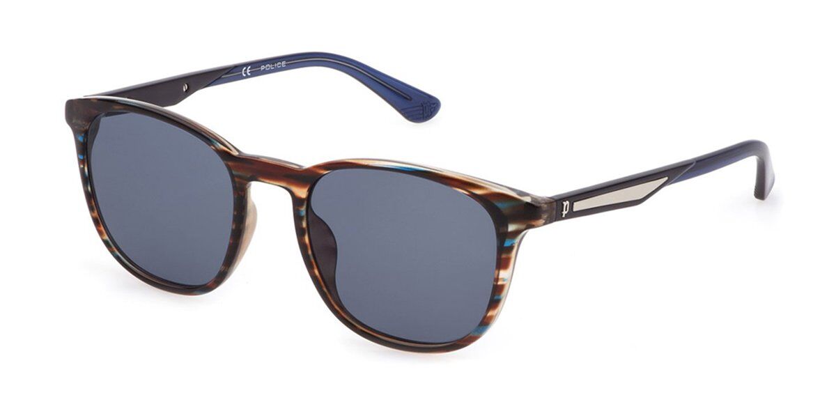 Police SPLF18 0M61, Brown frame, Blue lenses