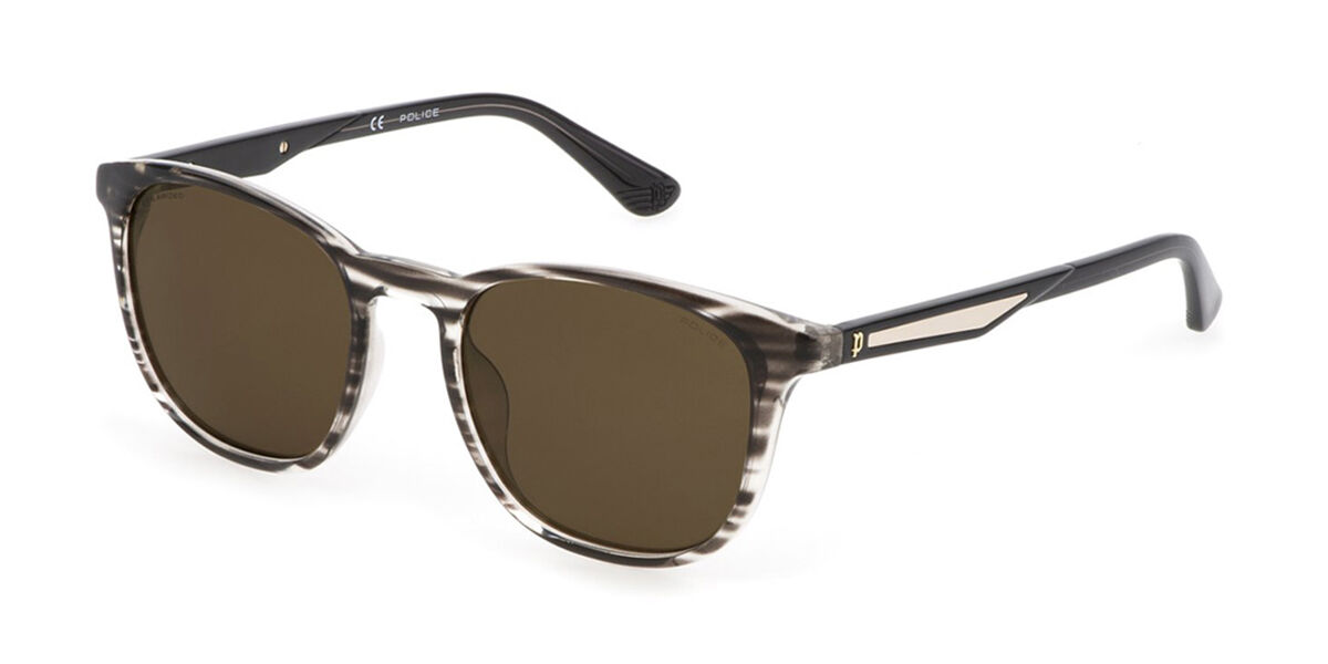Police SPLF18E 6BZP, Grey frame, Brown lenses