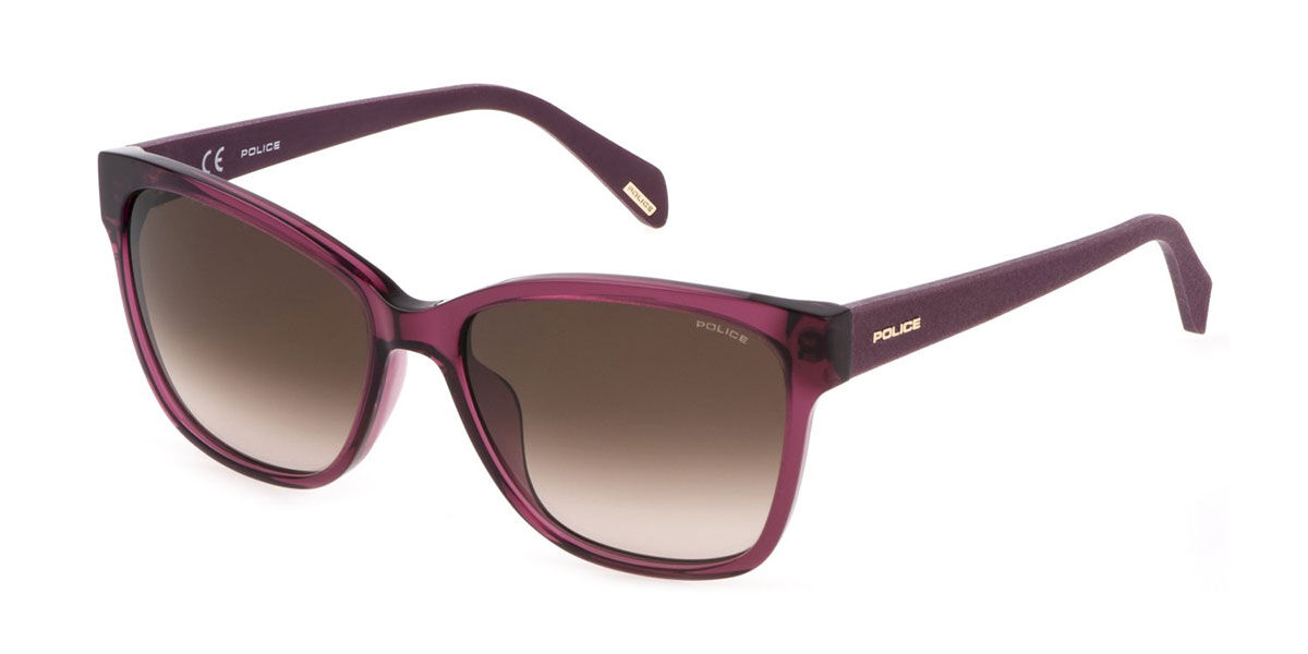 Police SPLG44 0G64, Purple frame, Gradient Brown lenses