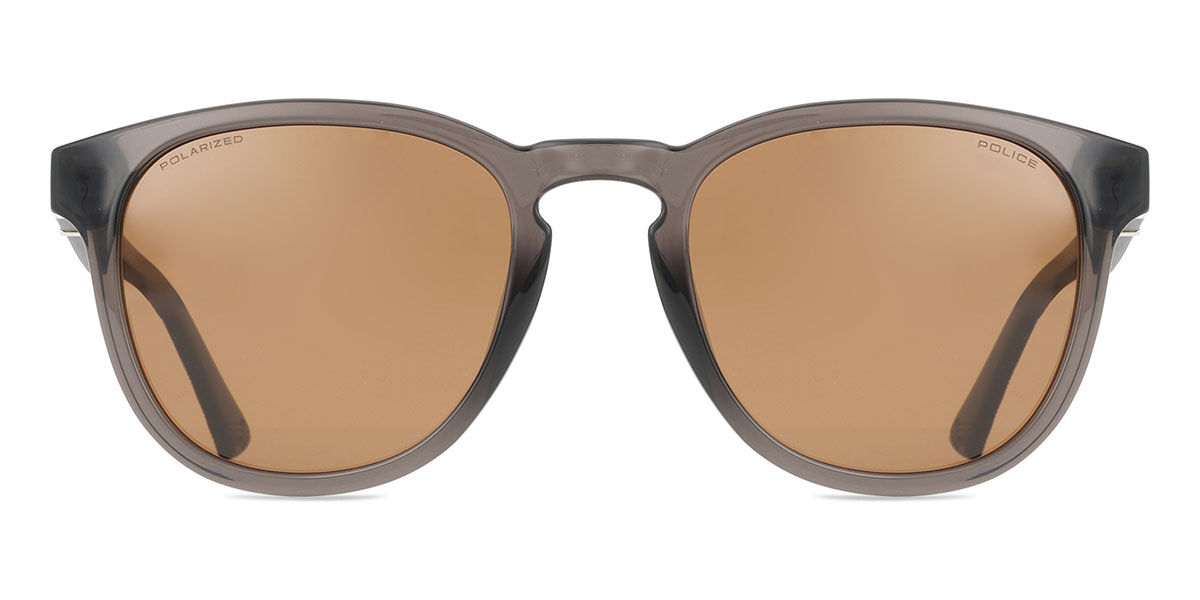Police SPLF60 Polarized 868P, Grey frame, Brown Polarized lenses
