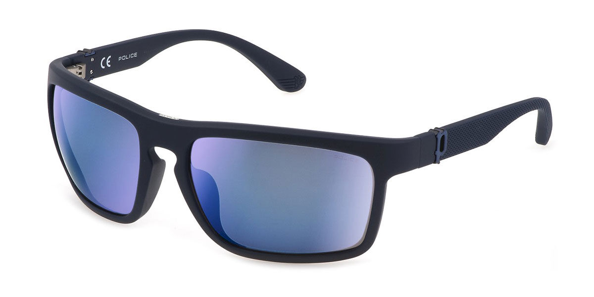 Police SPLF63 06QS, Blue frame, Blue Mirror lenses