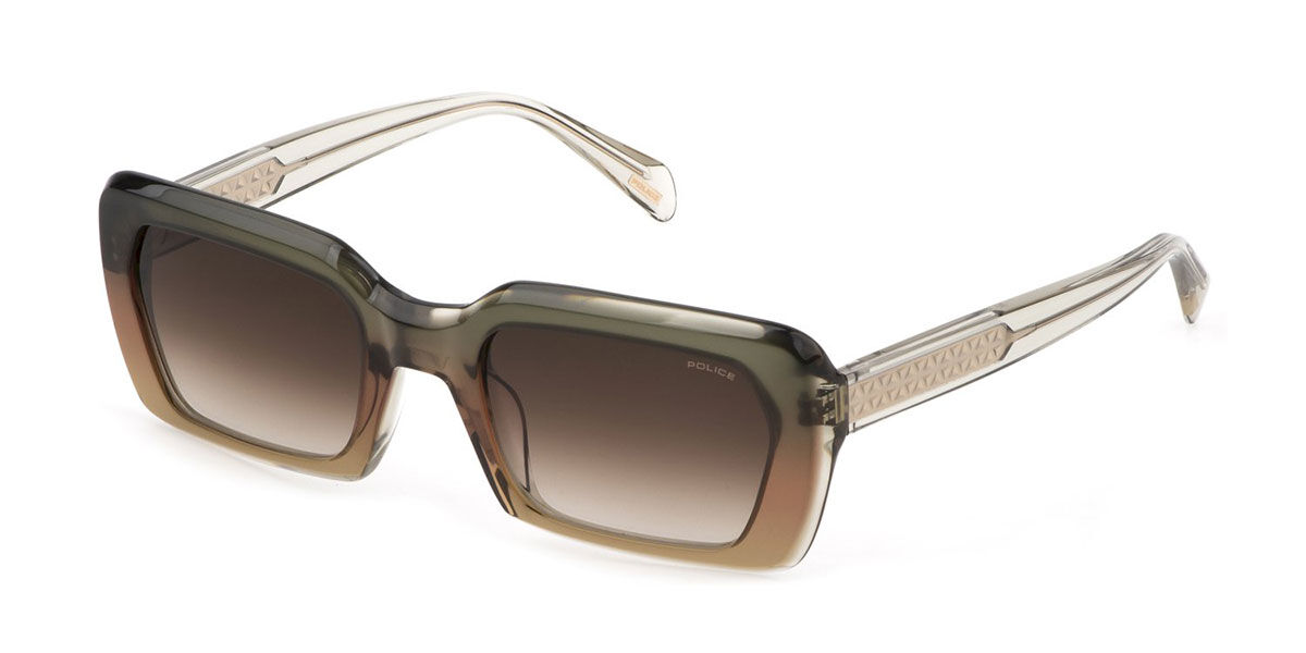 Police SPLG21 06PC, Brown frame, Gradient Dark Brown lenses