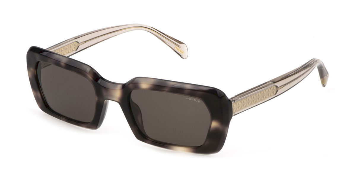 Police SPLG21 07UX, Tortoiseshell frame, Dark Brown lenses