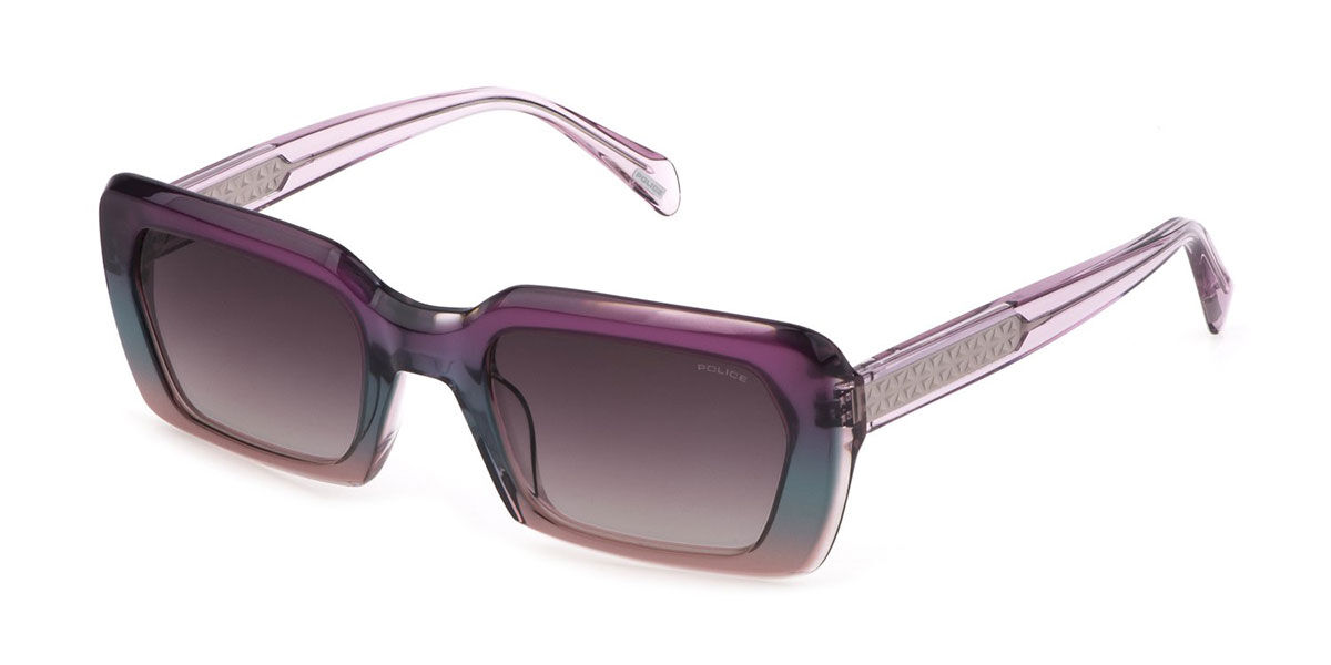 Police SPLG21 0ABT, Green frame, Gradient Purple lenses
