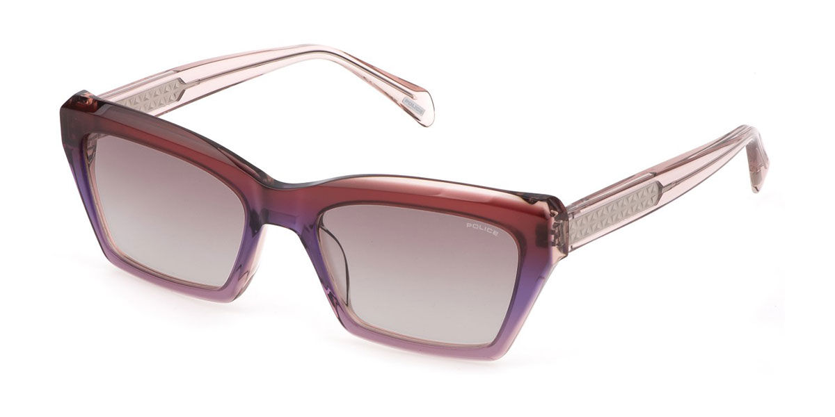 Police SPLG22 0AQ8, Red frame, Gradient Pink lenses