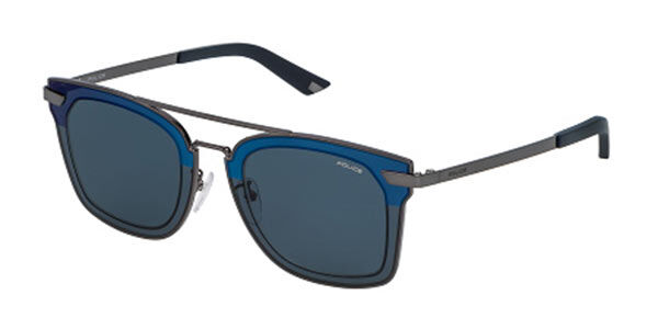 Police SPL348 HALO 1 0568, Grey frame, Blue lenses