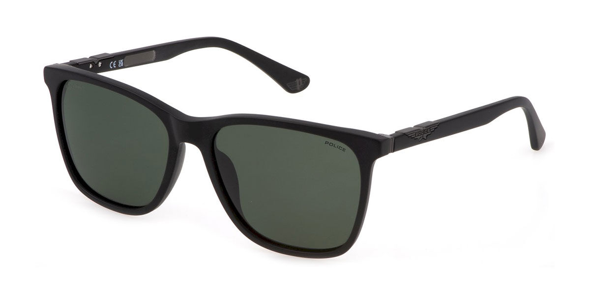 Police SPL872Z ORIGINS 1 Polarized 703Z, Black frame, Green Polarized lenses