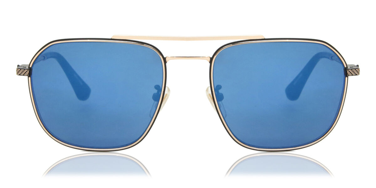 Police SPLF64 OCTANE 1 300B, Gold frame, Blue Mirror lenses