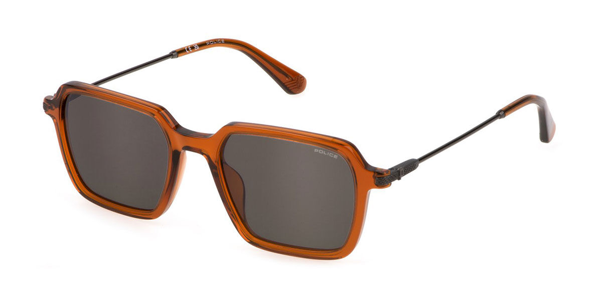 Police SPLL10 OCTANE 7 0W45, Brown frame, Grey lenses