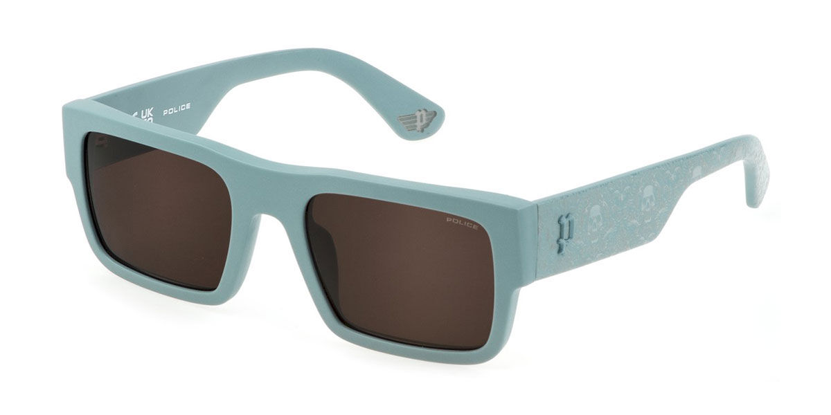 Police SPLL12 GOTH 1 0M81, Blue frame, Dark Brown lenses