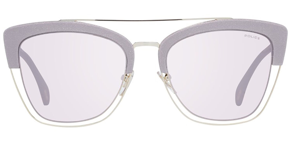 Police SPL618 SPARKLE 6 300X, Gold frame, Pink lenses