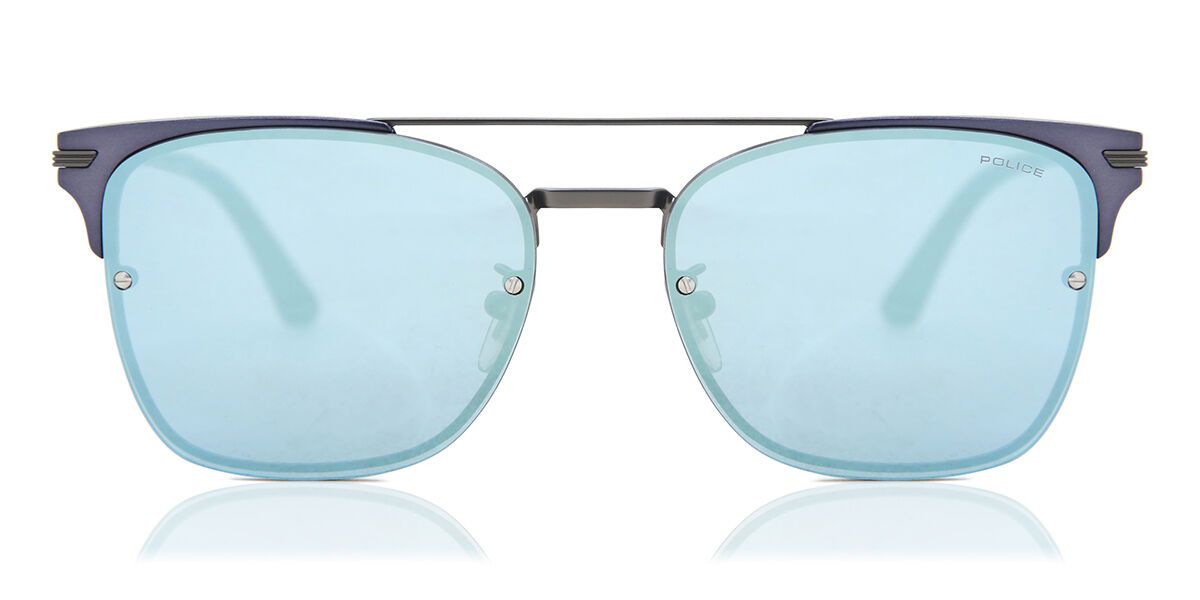 Police SPL577 HIGHWAY TWO 3 627B, Grey frame, Blue lenses