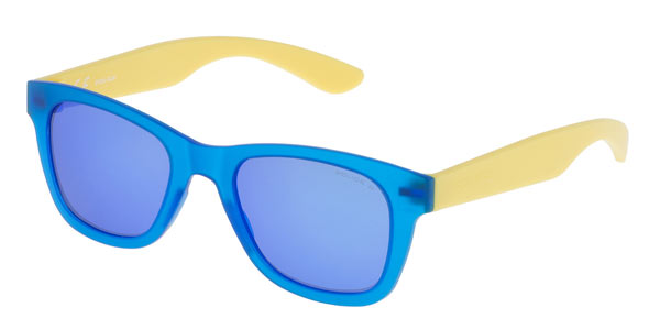Police SK039 EXCHANGE 3 Kids Polarized U43B, Yellow frame, Blue lenses