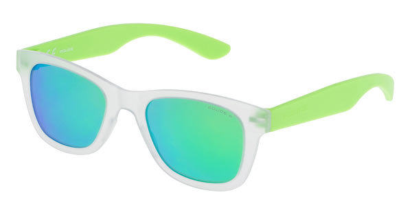 Police SK039 EXCHANGE 3 Kids Polarized Z69V, White frame, Blue lenses