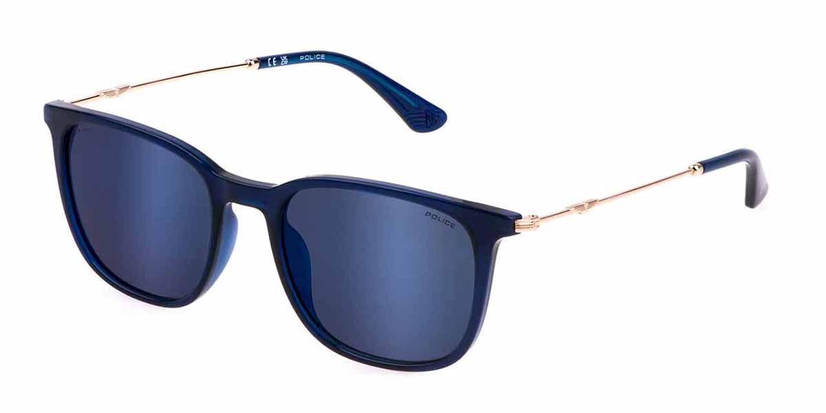 Police SPLL77 ORIGINS LITE 17 6G5P, Blue frame, Smoke Blue Mirror lenses