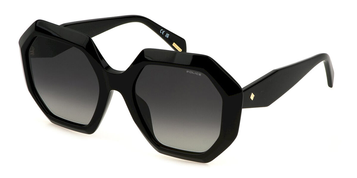 Police SPLM10 CLUE 3 0700, Black frame, Smoke Gradient Grey lenses