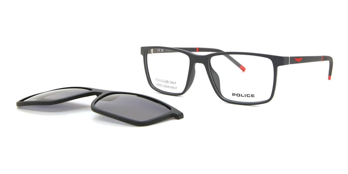 Police UPLL74 SOLSTICE LITE 1 With Clip-On I41P, Grey frame