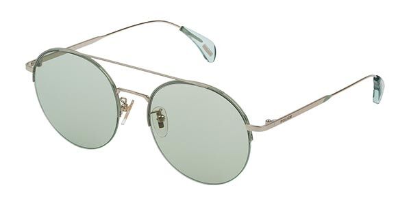Police SPL741 0492, Green frame, Green lenses