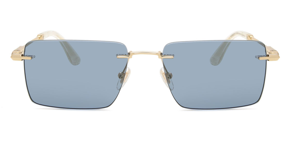 Police SPLP35 HORIZON 12 300B, Gold frame, Blue lenses