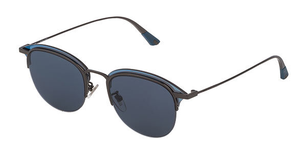 Police SPL784 FLOAT 2 0627, Black frame, Blue lenses