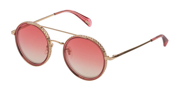 Police SPL830 FLARE 1 300G, Gold frame, Red lenses