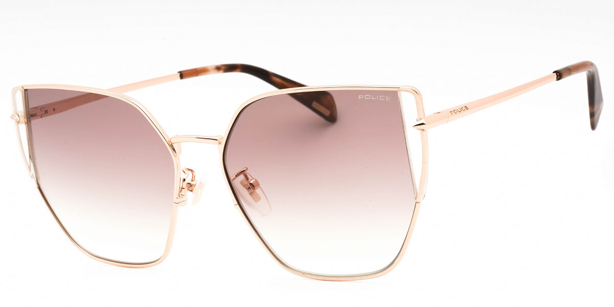 Police SPLL38M 08FC, Gold frame, Gradient Brown lenses