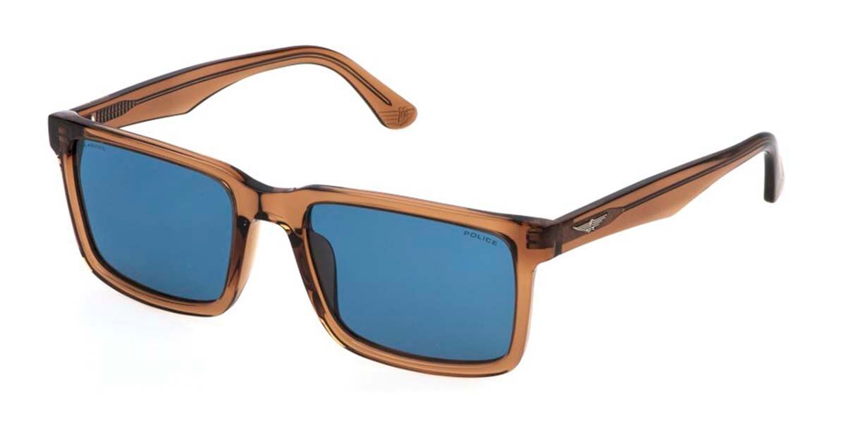 Police SPLP21E ORIGINS LITE 30 Polarized 805P, Brown frame, Blue lenses