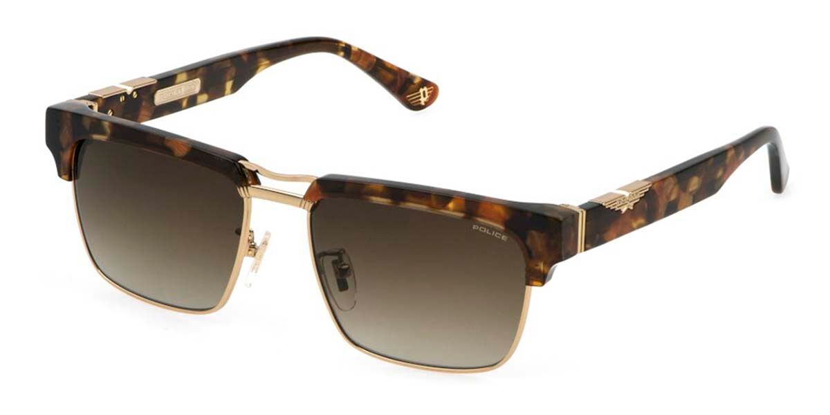 Police SPLP25 ORIGINS 62 0AER, Tortoiseshell frame, Gradient Brown lenses