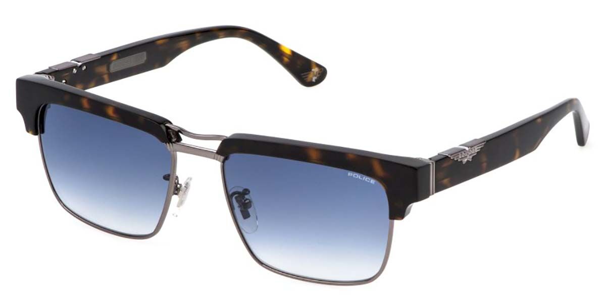 Police SPLP25 ORIGINS 62 0509, Tortoiseshell frame, Gradient Blue lenses