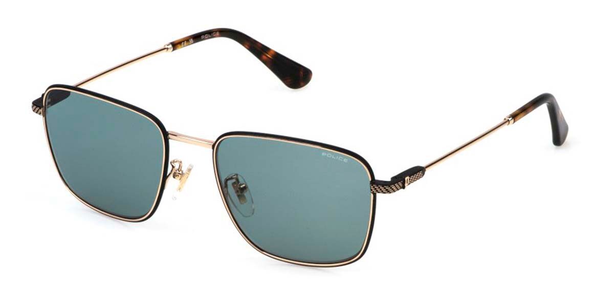 Police SPLP26 OCTANE 11 0300, Black frame, Green lenses