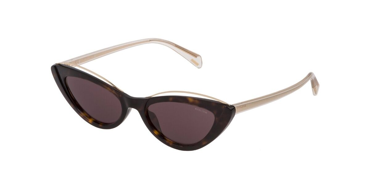 Police SPL937 MASCARA 1 0722, Tortoiseshell frame, Brown lenses