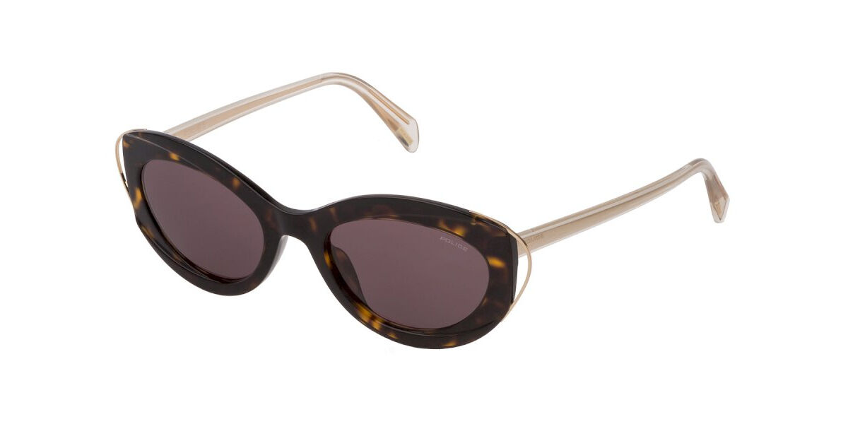 Police SPL938 MASCARA 2 0722, Tortoiseshell frame, Brown lenses