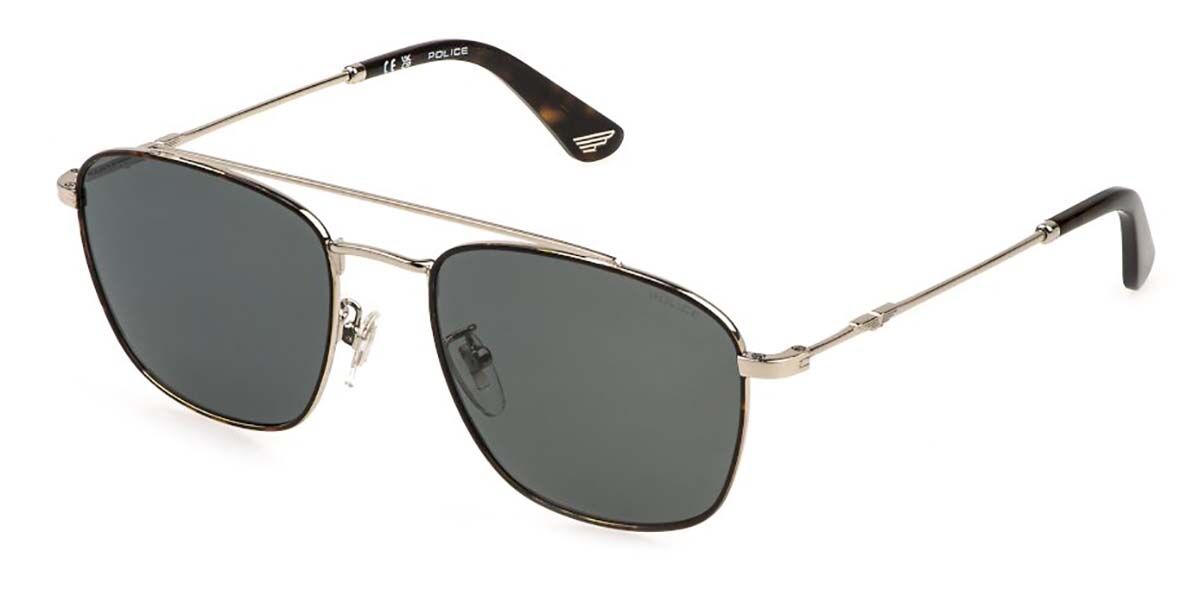 Police SPL996E ORIGINS LITE 2 588P, Tortoiseshell frame, Grey/Green lenses