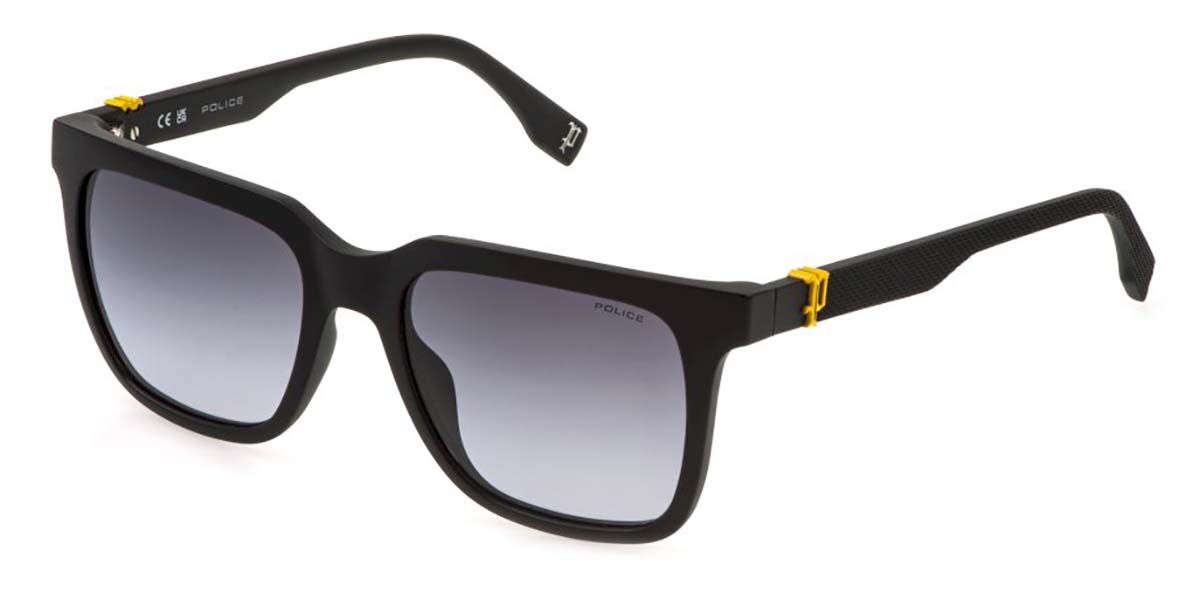 Police SPLN34N BEYOND LITE 6 0U28, Black frame, Smoke Gradient Grey lenses