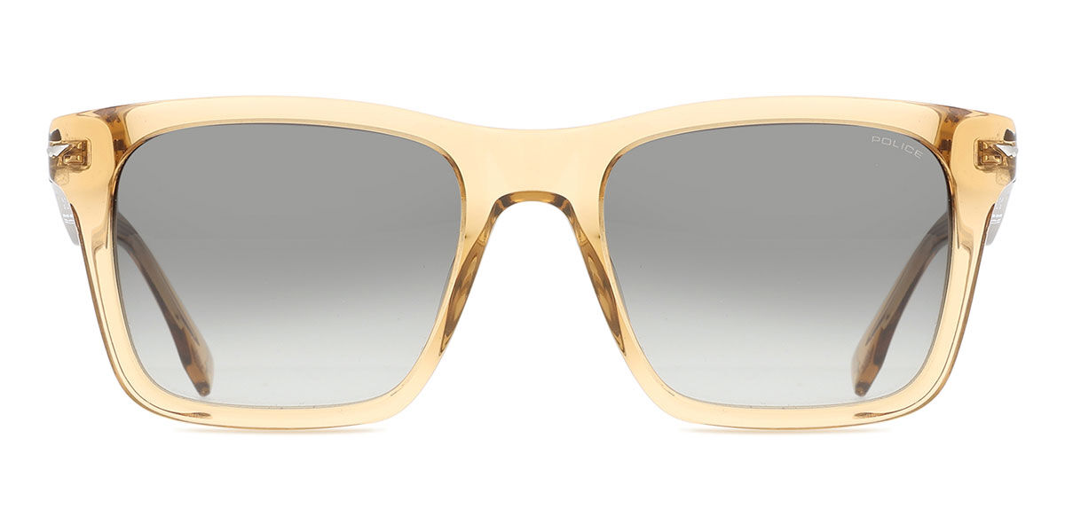 Police SPLN35E CHAMP 9 0L77, Brown frame, Gradient Green lenses