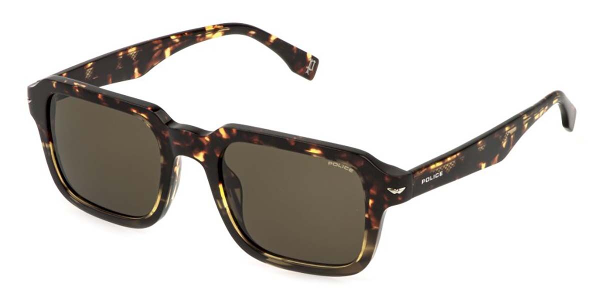 Police SPLN36E CHAMP 10 0GEN, Tortoiseshell frame, Green lenses