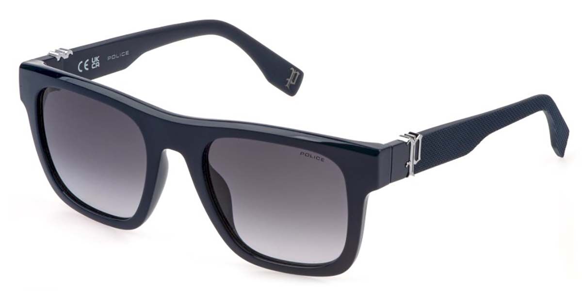 Police SPLQ79 BEYOND LITE 7 09AG, Blue frame, Smoke Gradient Grey lenses