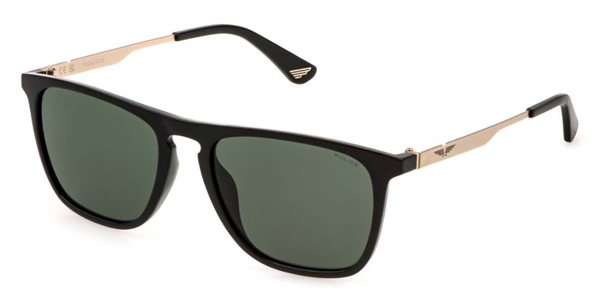 Police SPLQ80 ORIGINS LITE 34 0Z42, Black frame, Green lenses