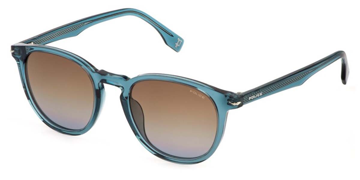 Police SPLQ82 CHAMP 13 0855, Blue frame, Brown Gradient Blue lenses