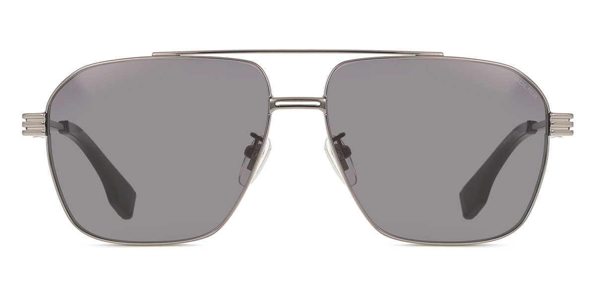 Police SPLQ91 MERCURY 1 0509, Silver frame, Smoke Grey lenses