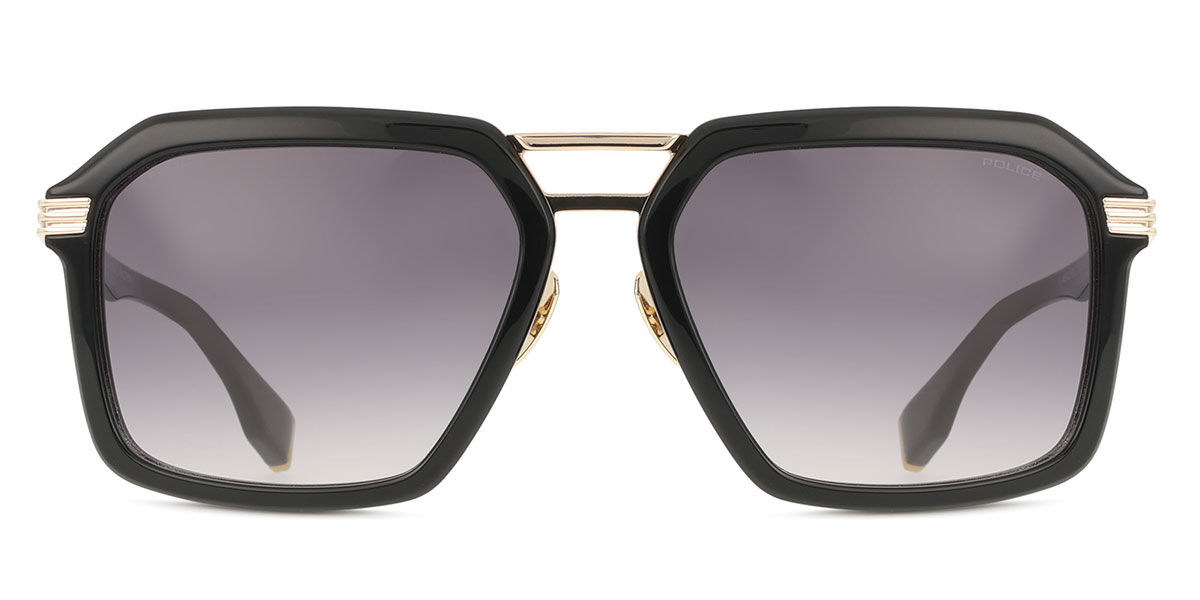 Police SPLQ92 MERCURY 2 0300, Black frame, Smoke Gradient Grey lenses