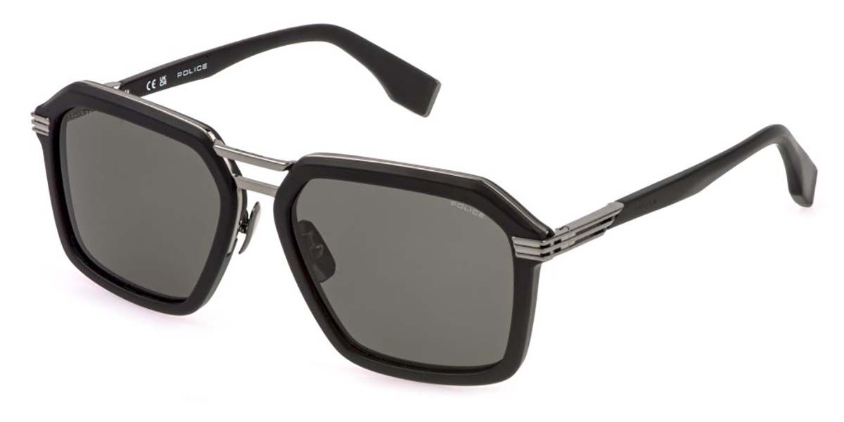 Police SPLQ92 MERCURY 2 509P, Black frame, Smoke Grey lenses
