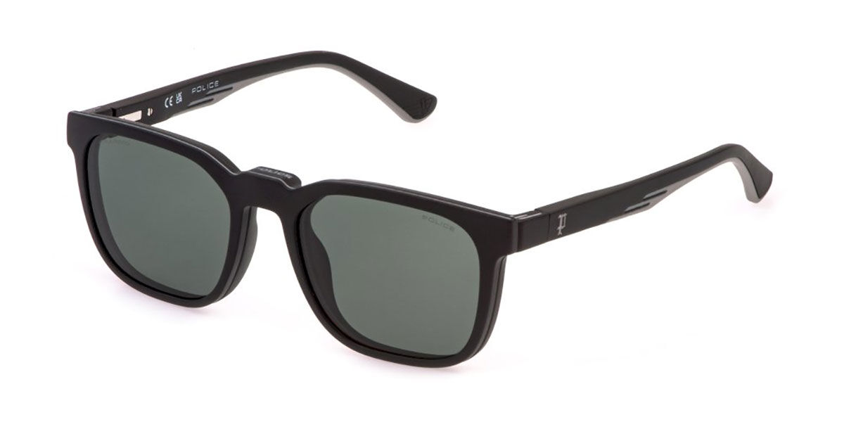 Police UK153 SURFER JR 2 Kids With Clip-On U28P, Black frame