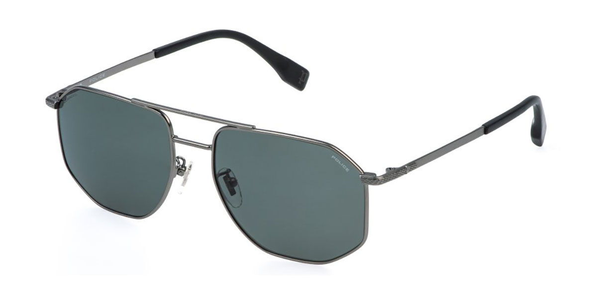 Police SPLR76 GRIND 3 E56P, Silver frame, Smoke Grey lenses