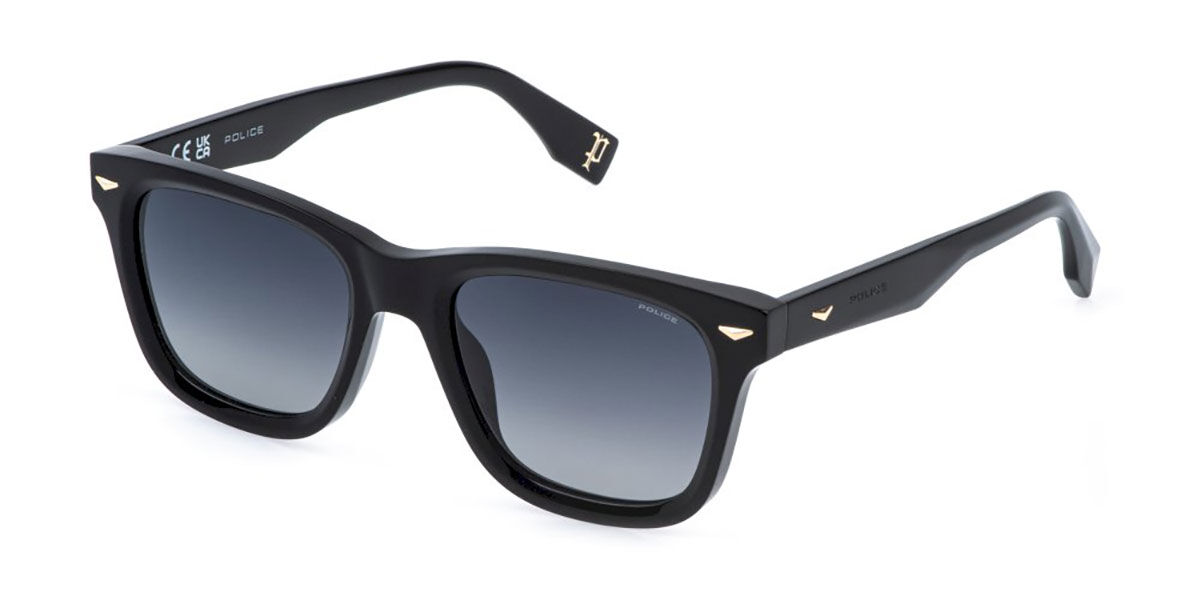 Police SPLR80 SUPERNOVA 6 0700, Black frame, Smoke Gradient Grey lenses