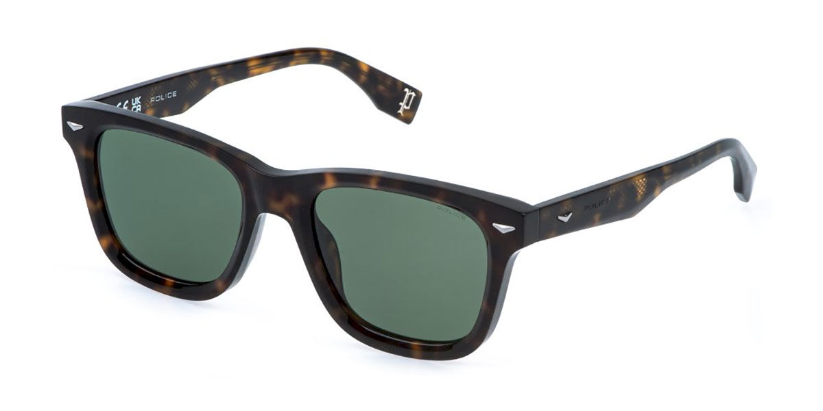 Police SPLR80 SUPERNOVA 6 02BL, Tortoiseshell frame, Green lenses
