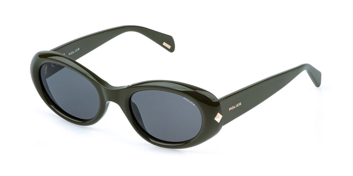 Police SPLR93 KALEIDOS 1 06S9, Green frame, Smoke Grey lenses